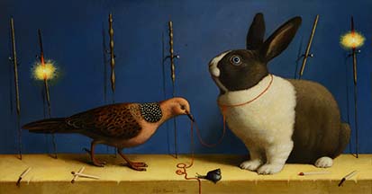 ilya zomb, rabbit, balance in art, balanced art